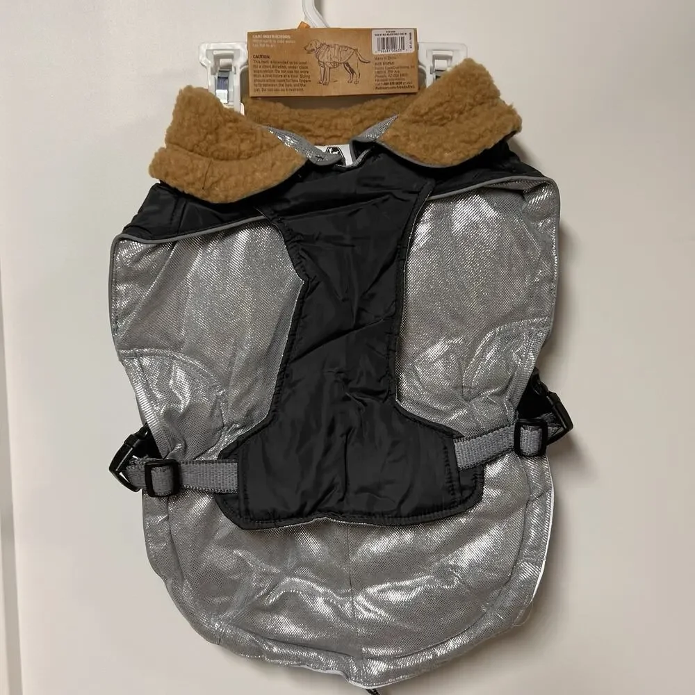 Arcadia Trail XL Insulated Dog Puffer Coat Sherpa Fleece Reflective Thermal Camp